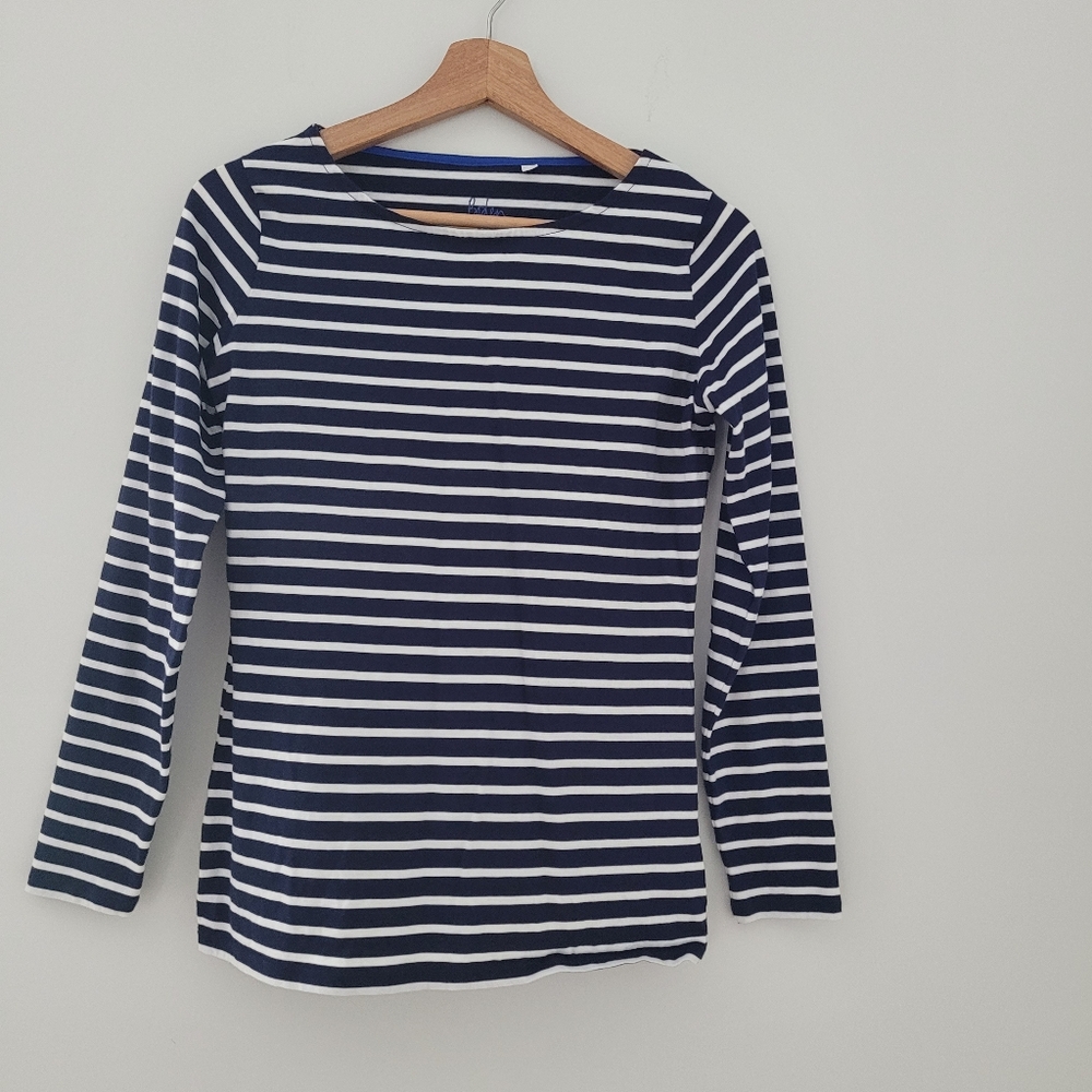 Boden stripes ahead of the rest blue White Striped long sleeve Size 2 top